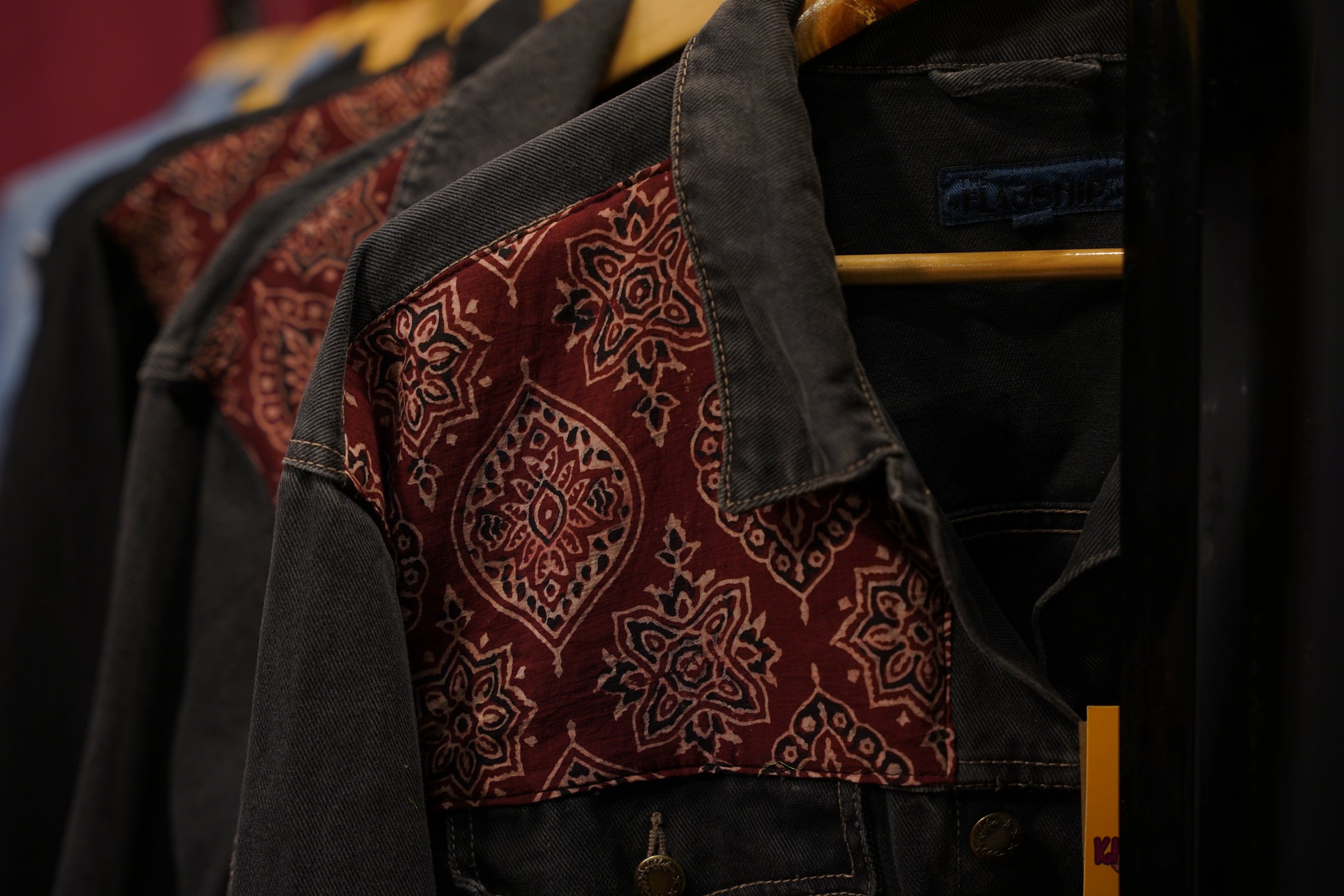 Naqsh Jacket - Crimson & Black