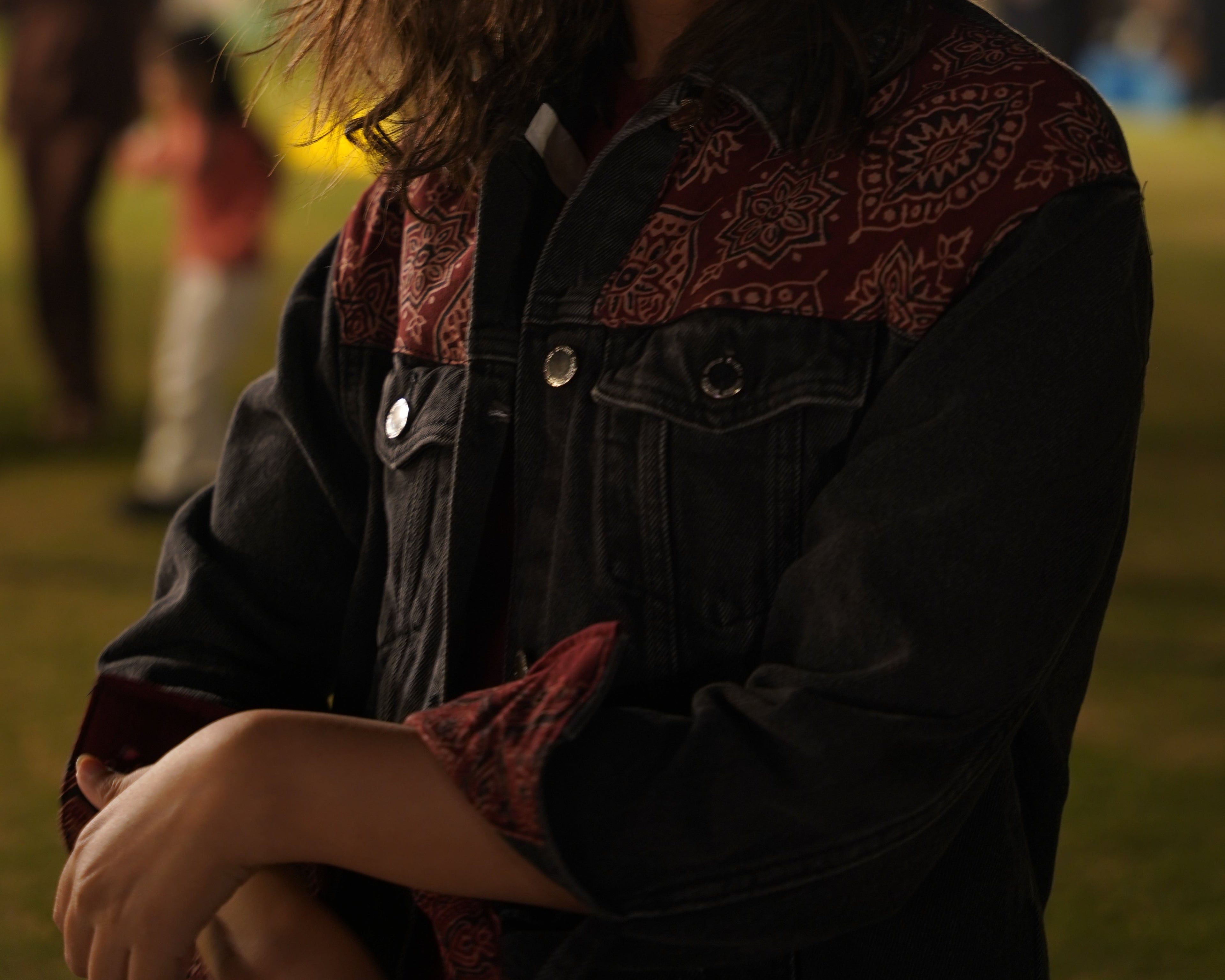 Naqsh Jacket - Crimson & Black